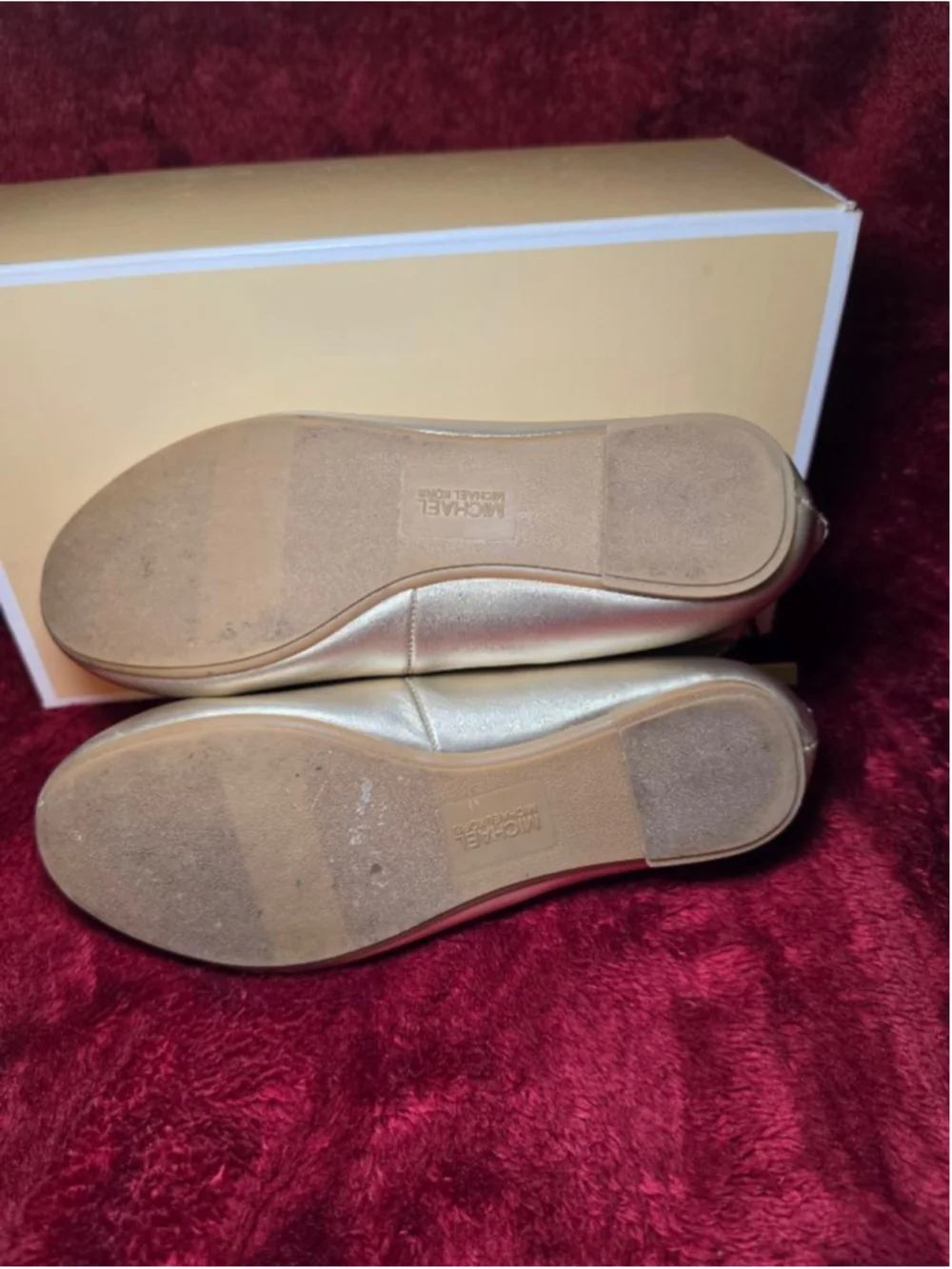 Michael Kors Gold Ballet Flats Dress Shoes Size 3